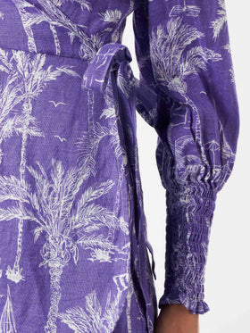 Linen short dress Brilly with toile de jouy print - MC2 Saint Barth