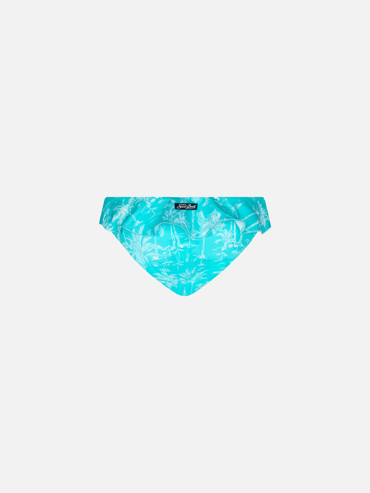 Girl swim briefs with toile de jouy print - MC2 Saint Barth
