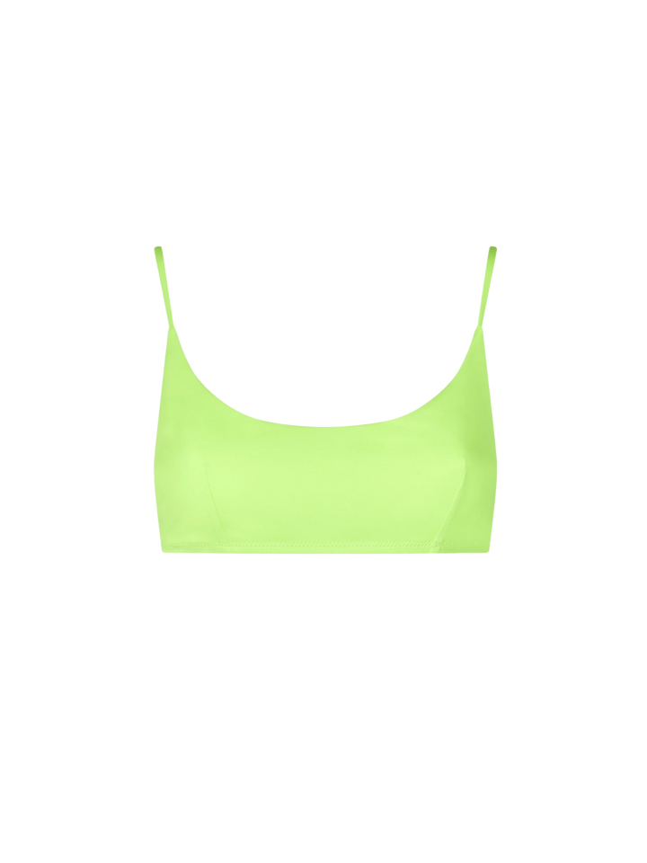 Fluo yellow Judy solid color bralette bikini top