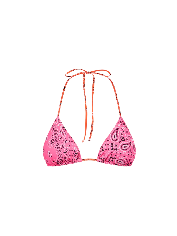 Woman triangle top with bandanna print - MC2 Saint Barth