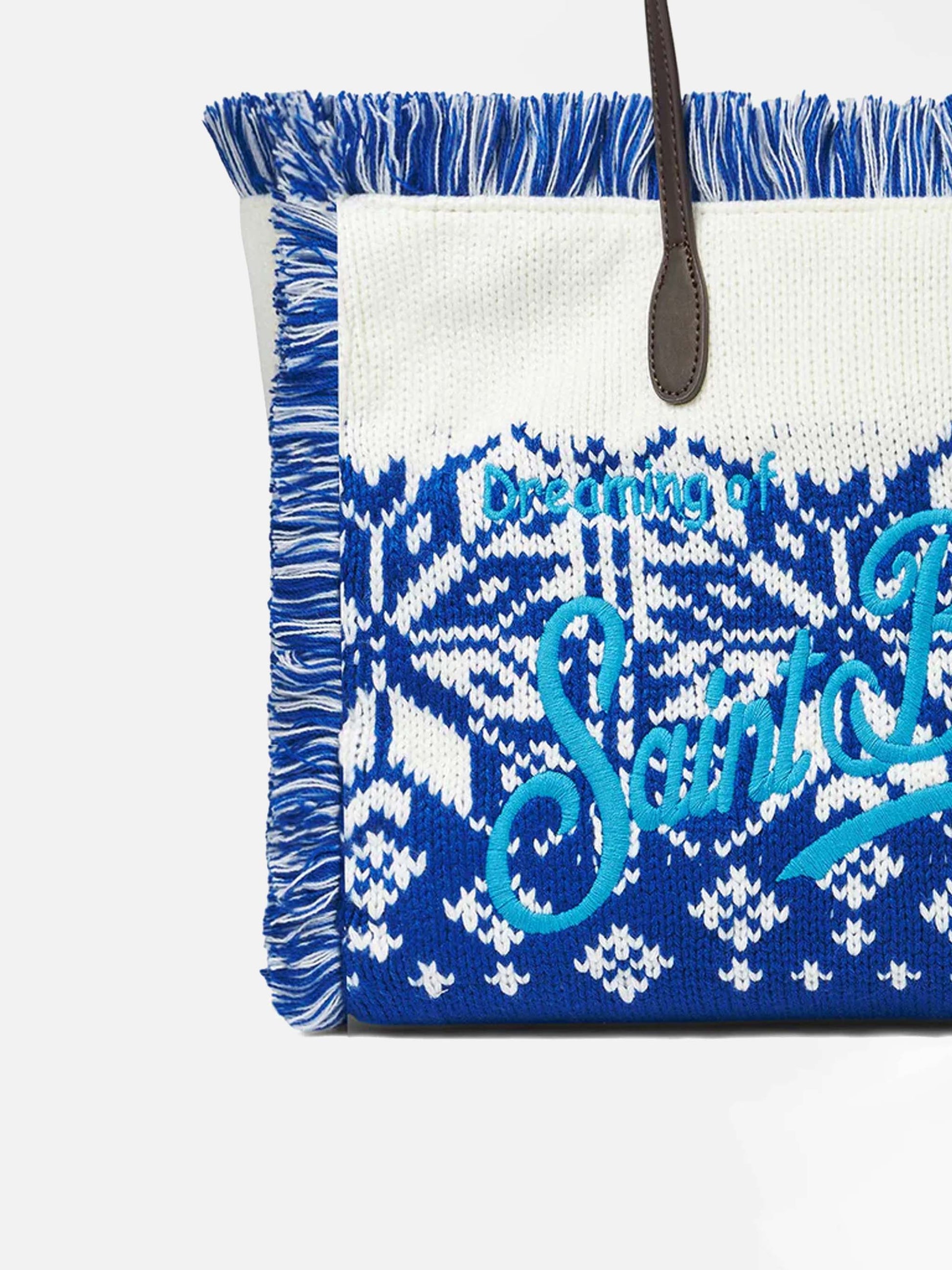 Vanity wooly shoulder bag with nordic pattern - MC2 Saint Barth