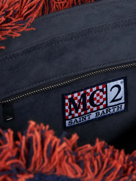 Vanity wooly shoulder bag with check print - MC2 Saint Barth