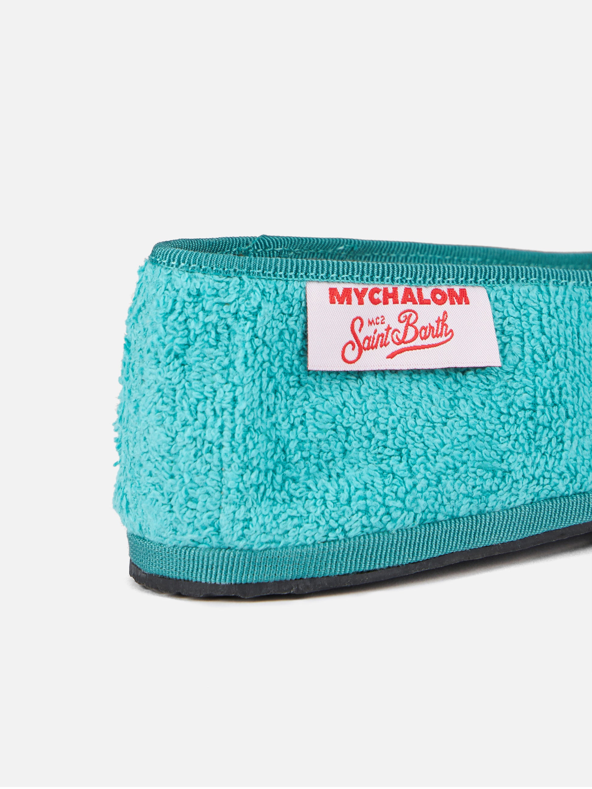 Woman aquamarine terry slipper loafers | MY CHALOM SPECIAL EDITION - MC2 Saint Barth