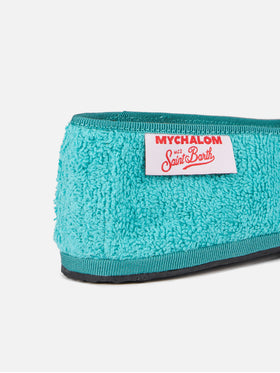 Woman aquamarine terry slipper loafers | MY CHALOM SPECIAL EDITION - MC2 Saint Barth