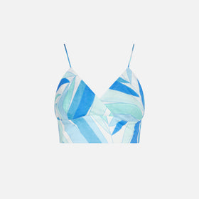 Printed linen bralette top - MC2 Saint Barth