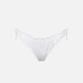 Weiße Sangallo-Badehose für Damen
