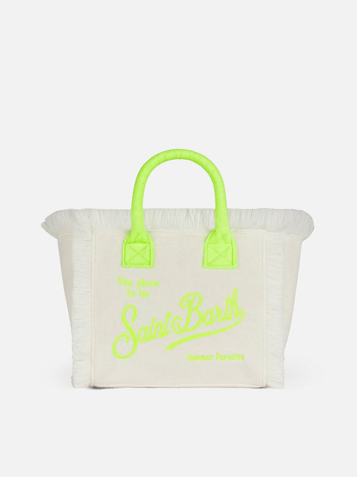 Colette white terry handbag with Saint Barth logo - MC2 Saint Barth