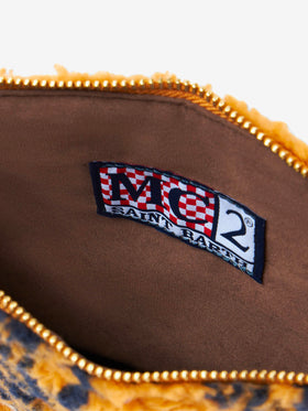Parisienne wooly cross-body pouch bag with ochre bandanna - MC2 Saint Barth
