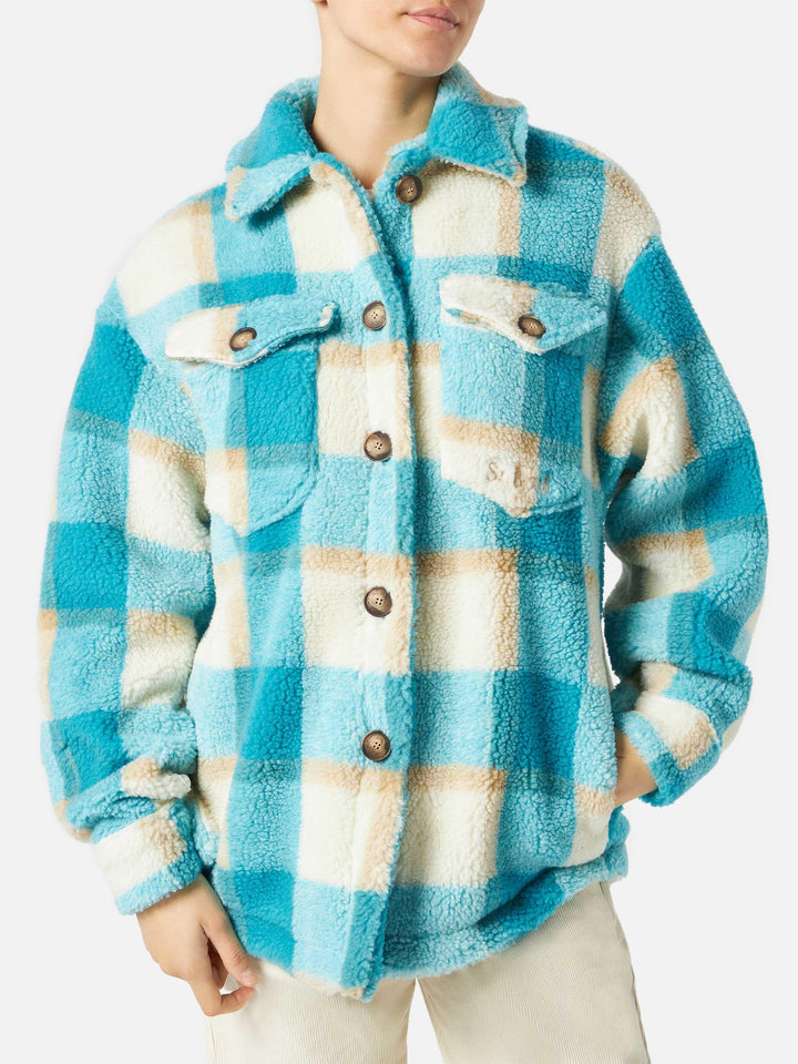 Tartan sherpa Elys overshirt