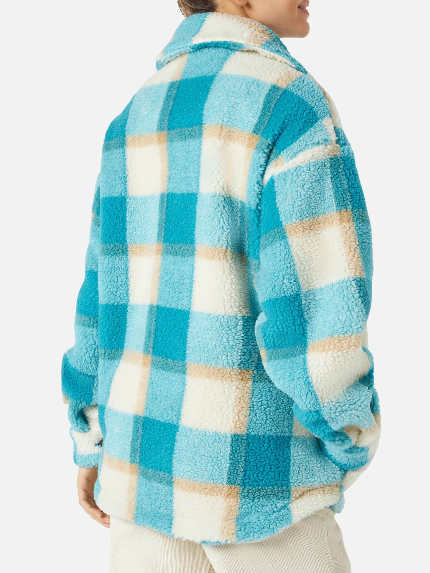 Tartan sherpa Elys overshirt