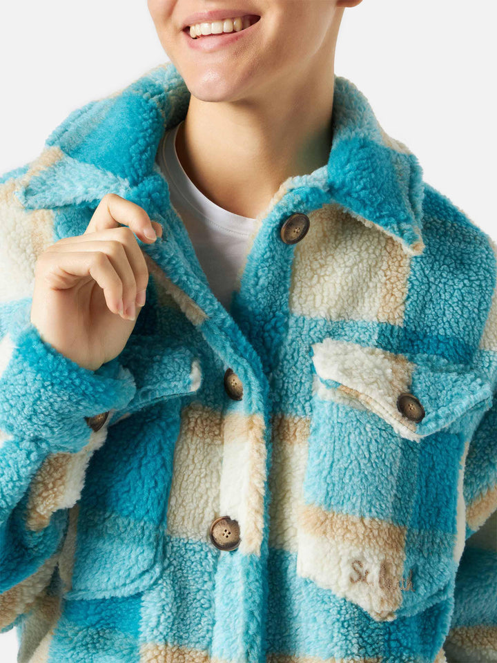 Tartan sherpa Elys overshirt