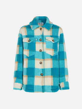Tartan sherpa Elys overshirt