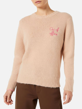 Jersey New Queen Soft beige con bordado Out of office 