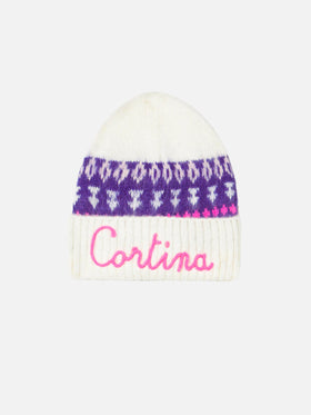 Woman ultra soft beanie with nordic jacquard - MC2 Saint Barth
