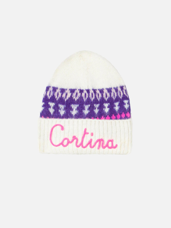 Woman ultra soft beanie with nordic jacquard - MC2 Saint Barth