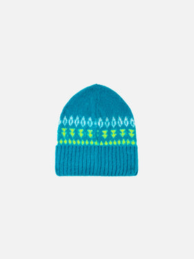 Woman ultra soft beanie with nordic jacquard - MC2 Saint Barth