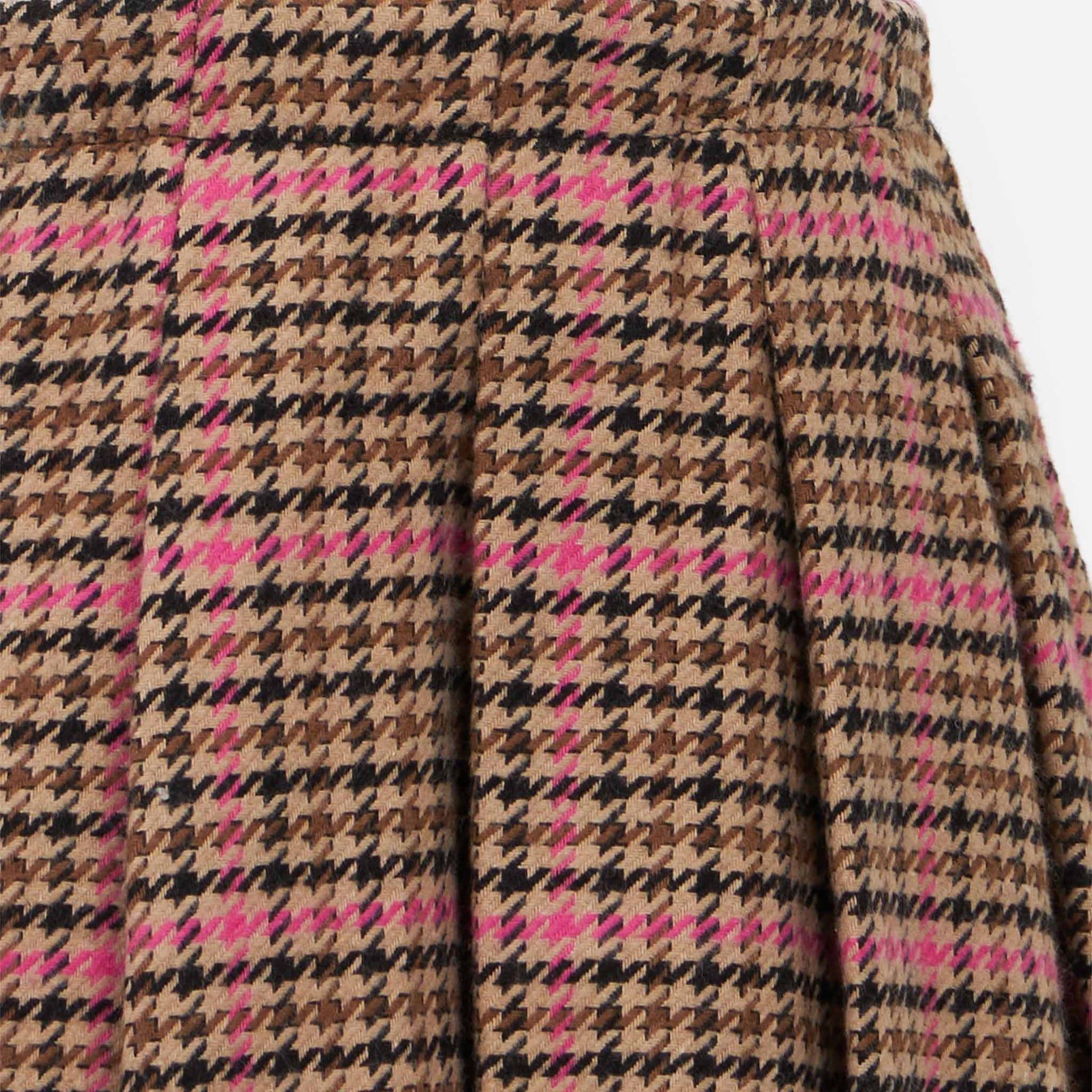 Girl flannel skirt with pied de poul print - MC2 Saint Barth