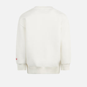 Girl crewneck white sweatshirt with ginger cane patches - MC2 Saint Barth