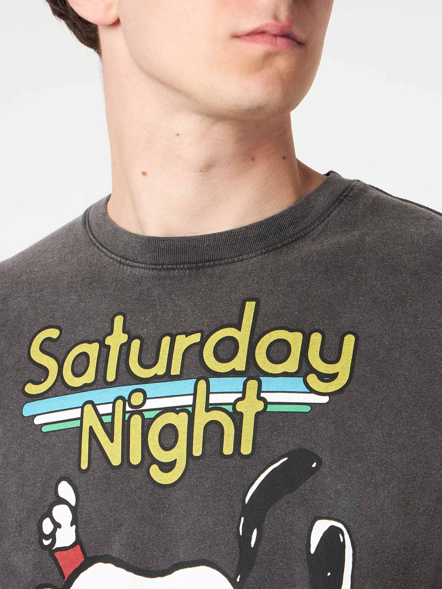 Man cotton t-shirt with Snoopy dancer print | PEANUTS® SPECIAL EDITION - MC2 Saint Barth