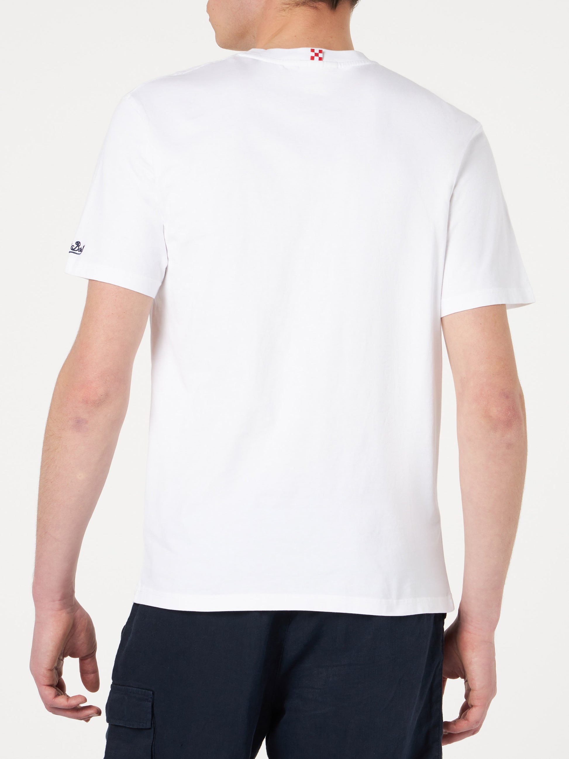 Man cotton t-shirt with Aperol Spritz Venice print | APEROL SPECIAL EDITION - MC2 Saint Barth