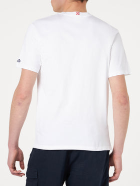 Man cotton t-shirt with Aperol Spritz Venice print | APEROL SPECIAL EDITION - MC2 Saint Barth