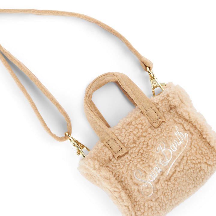 Beige teddy key holder