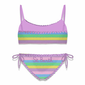 Girl bralette bikini with multicolor striped - MC2 Saint Barth