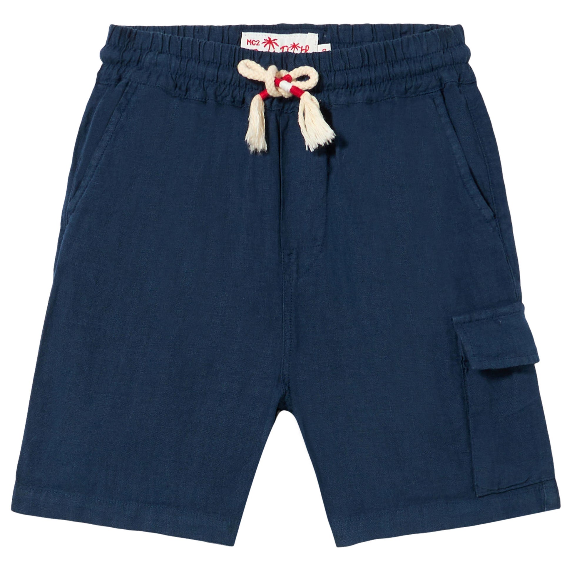Boy blue navy linen bermuda shorts - MC2 Saint Barth
