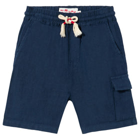 Boy blue navy linen bermuda shorts - MC2 Saint Barth
