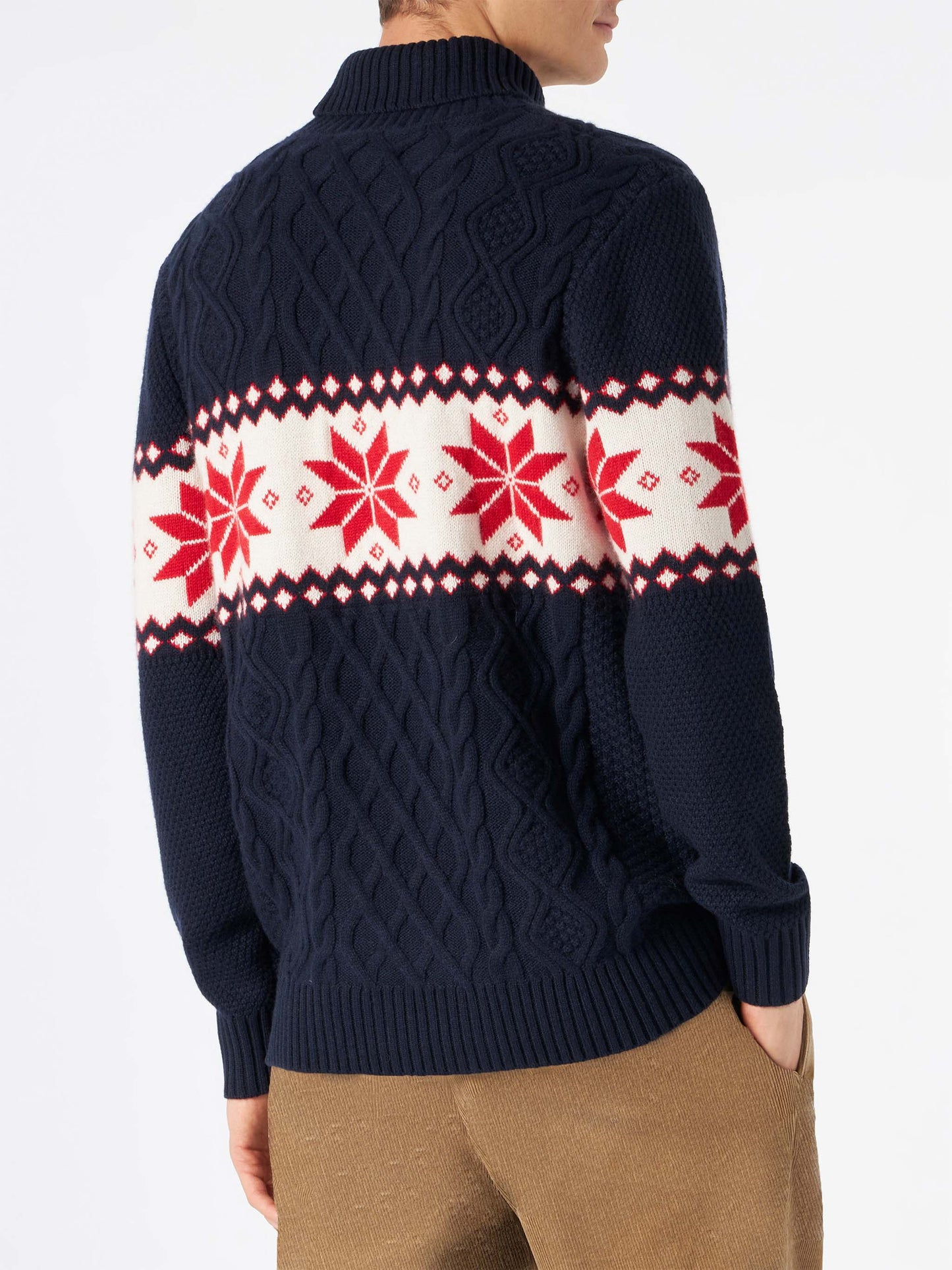 Half-turtleneck sweater with Bombardino lettering - MC2 Saint Barth