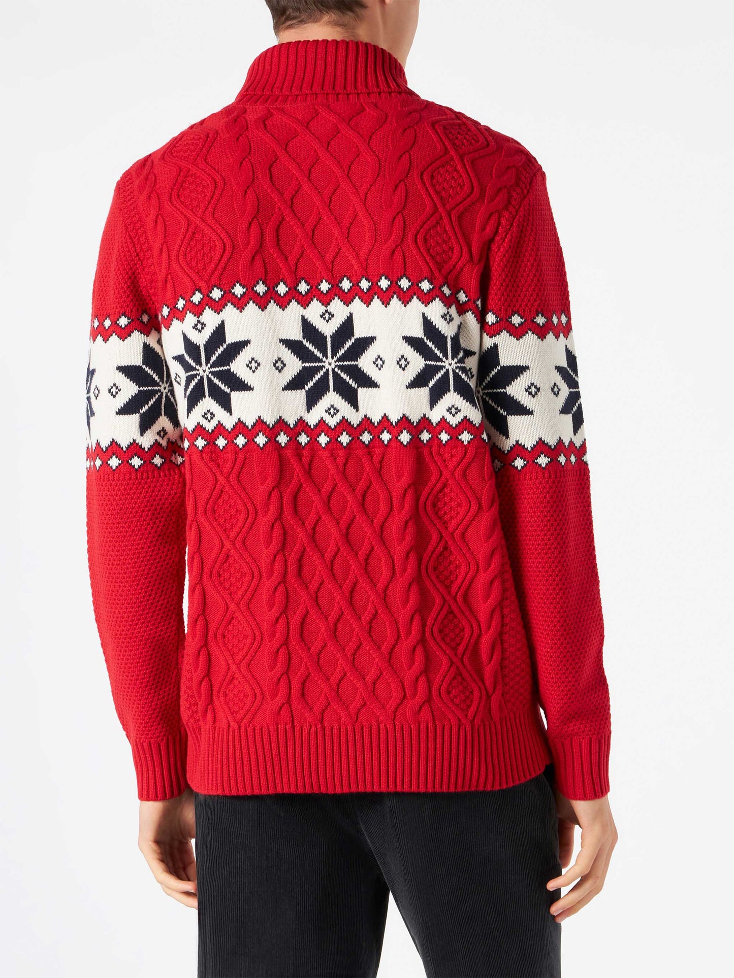 Half-turtleneck sweater with Cortina lettering - MC2 Saint Barth