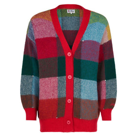 Woman brushed multicolor cardigan with rhinestones - MC2 Saint Barth