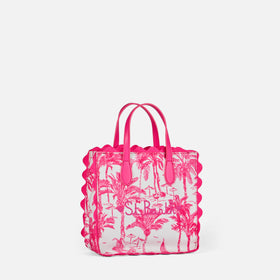 Vivian cotton handbag with toile de jouy print - MC2 Saint Barth