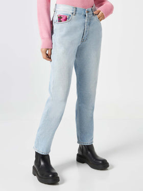 Woman jeans with pockets in crochet - MC2 Saint Barth