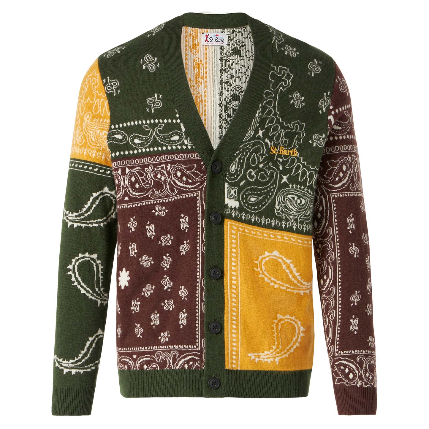 Man cardigan with bandanna print - MC2 Saint Barth