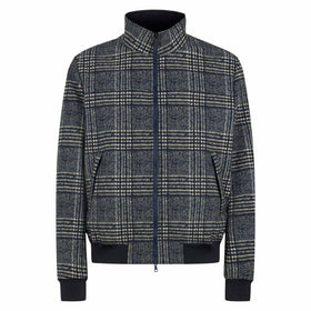 Man mid-weight Prince of Wales bomber jacket Traveler - MC2 Saint Barth