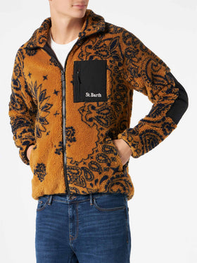 Man sherpa jacket with pattern - MC2 Saint Barth