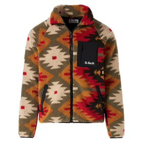 Man sherpa jacket with pattern - MC2 Saint Barth