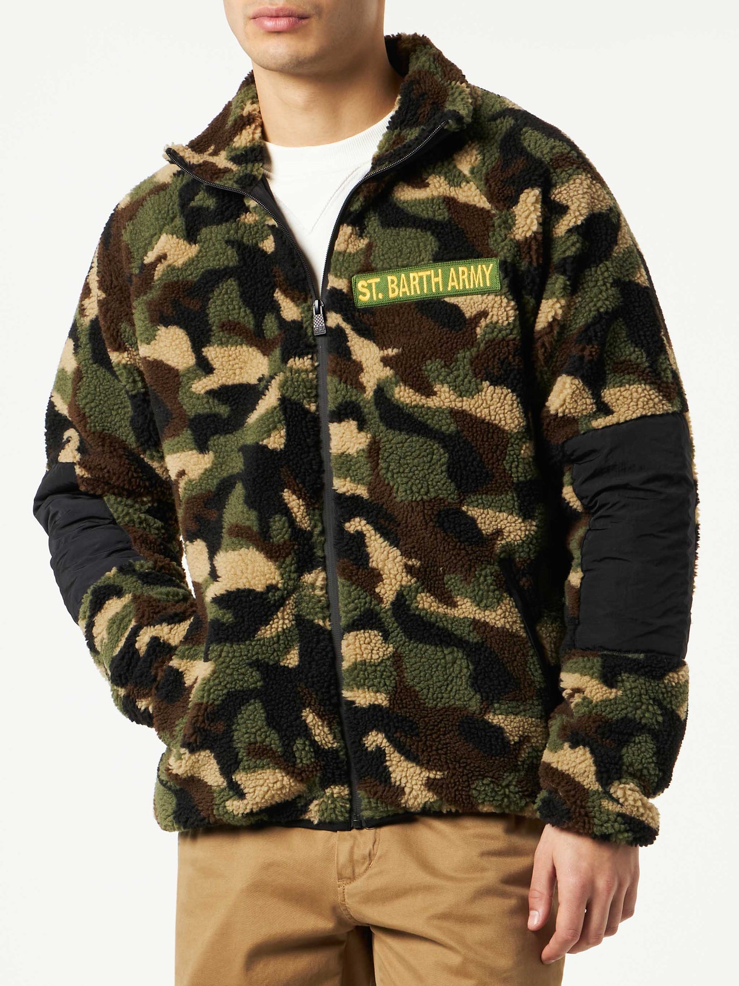 Sherpa jacket with patch - MC2 Saint Barth
