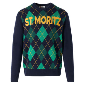 Man cashmere blend sweater with argyle jacquard - MC2 Saint Barth