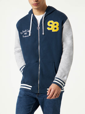 Man cotton sweatshirt with patch and embroidery - MC2 Saint Barth