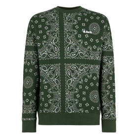 Man crewneck sweatshirt with green bandanna print - MC2 Saint Barth