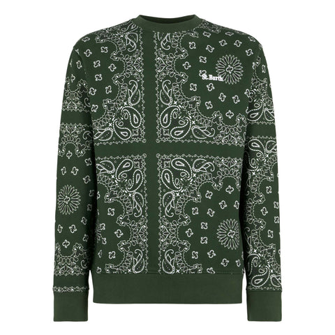 Man crewneck sweatshirt with green bandanna print - MC2 Saint Barth