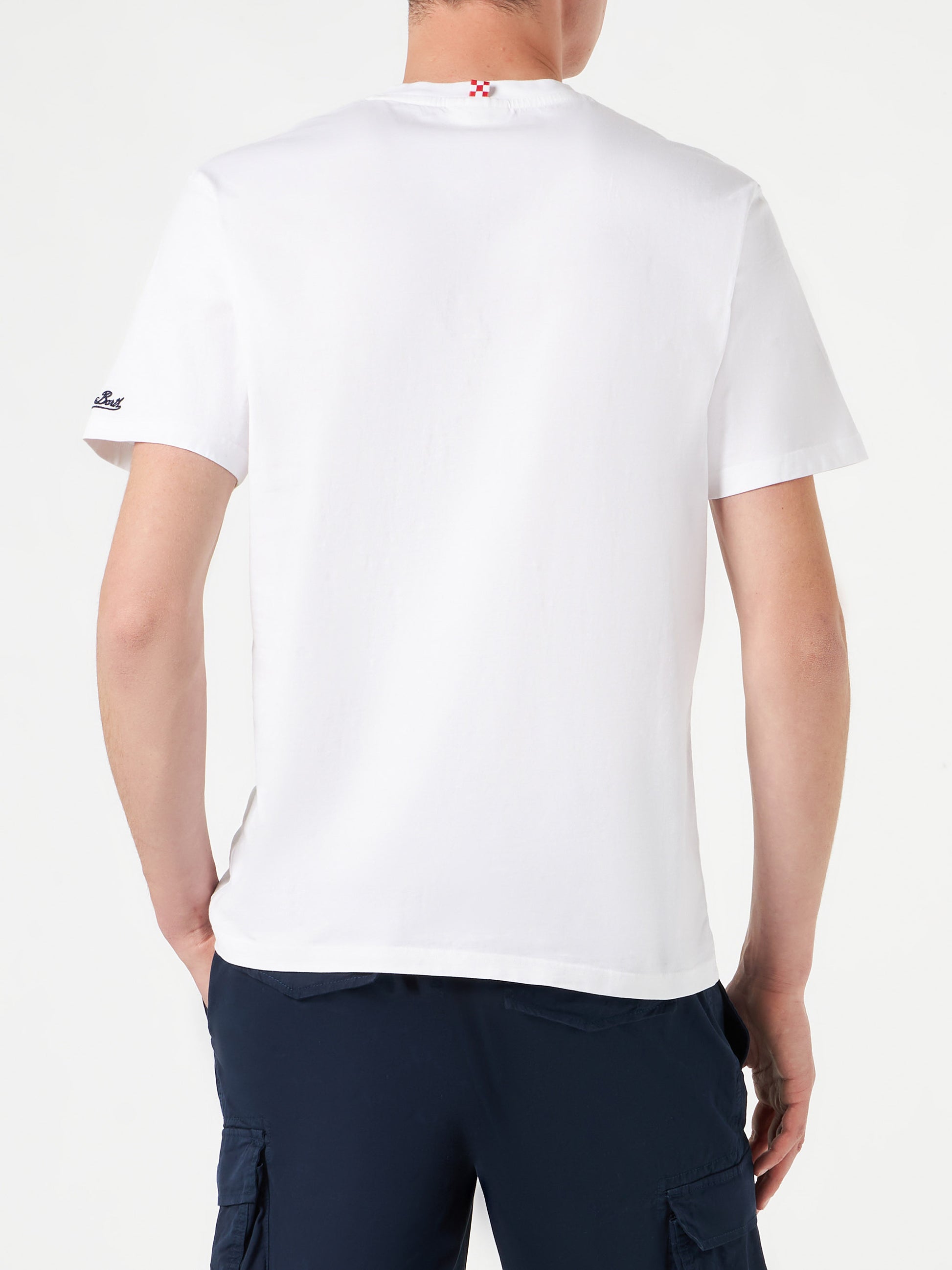 Man cotton t-shirt with Rum or Run print - MC2 Saint Barth