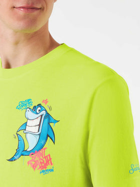 Man t-shirt with shark print | CRYPTO PUPPETS® SPECIAL EDITION - MC2 Saint Barth
