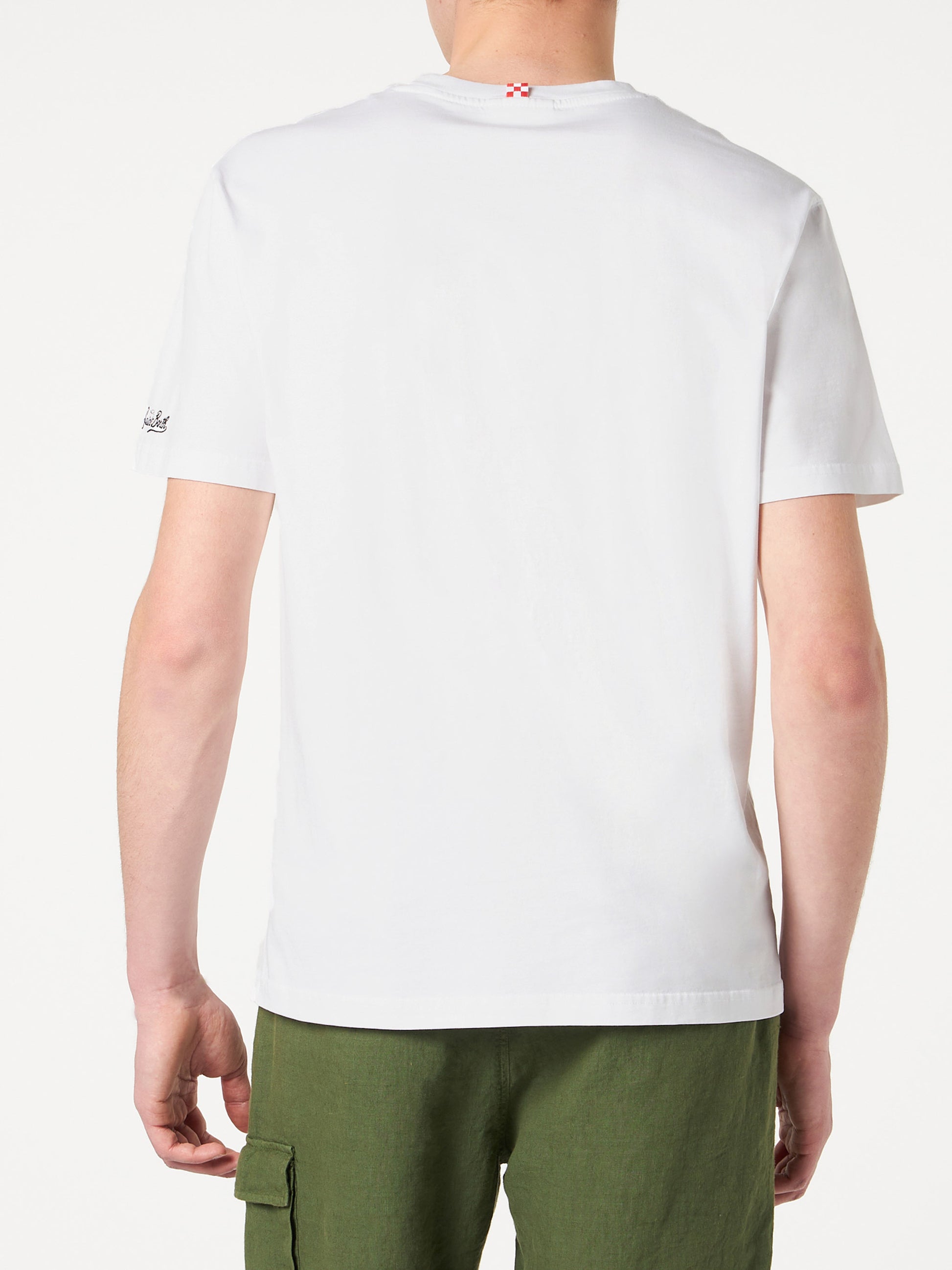 Man cotton t-shirt with Back in Saint Barth print - MC2 Saint Barth