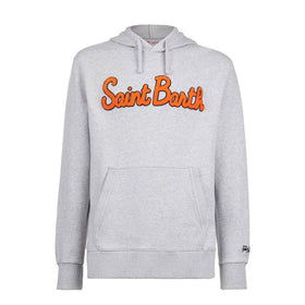 Man cotton hooded sweatshirt with patch - MC2 Saint Barth