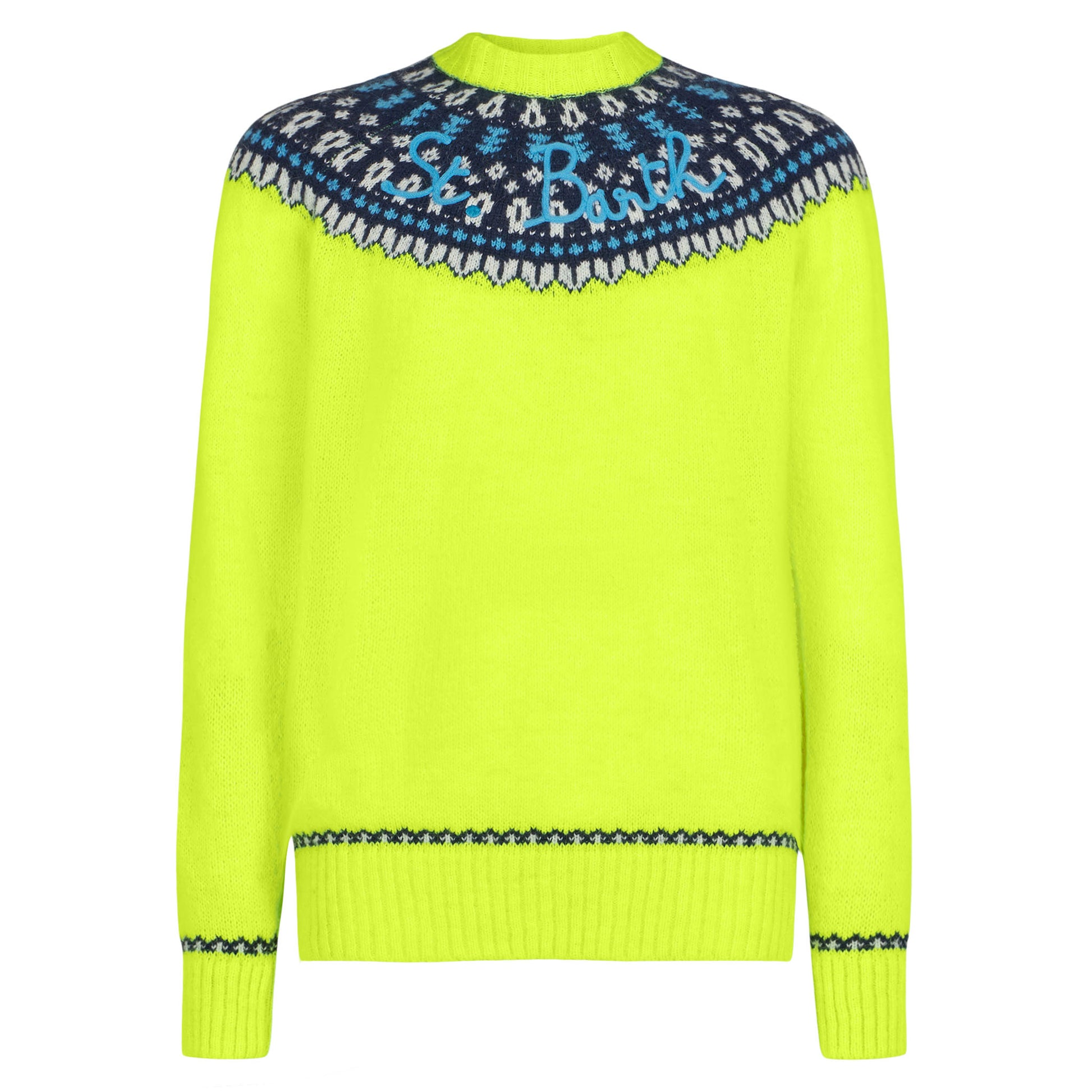 Man brushed sweater with icelandic jacquard - MC2 Saint Barth