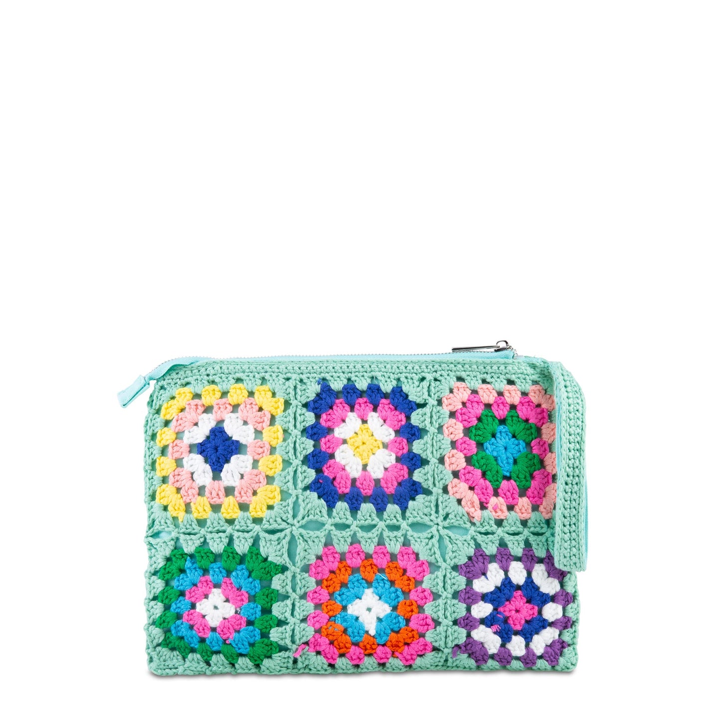 Parisienne water green crochet pouch bag with Saint Barth embroidery - MC2 Saint Barth