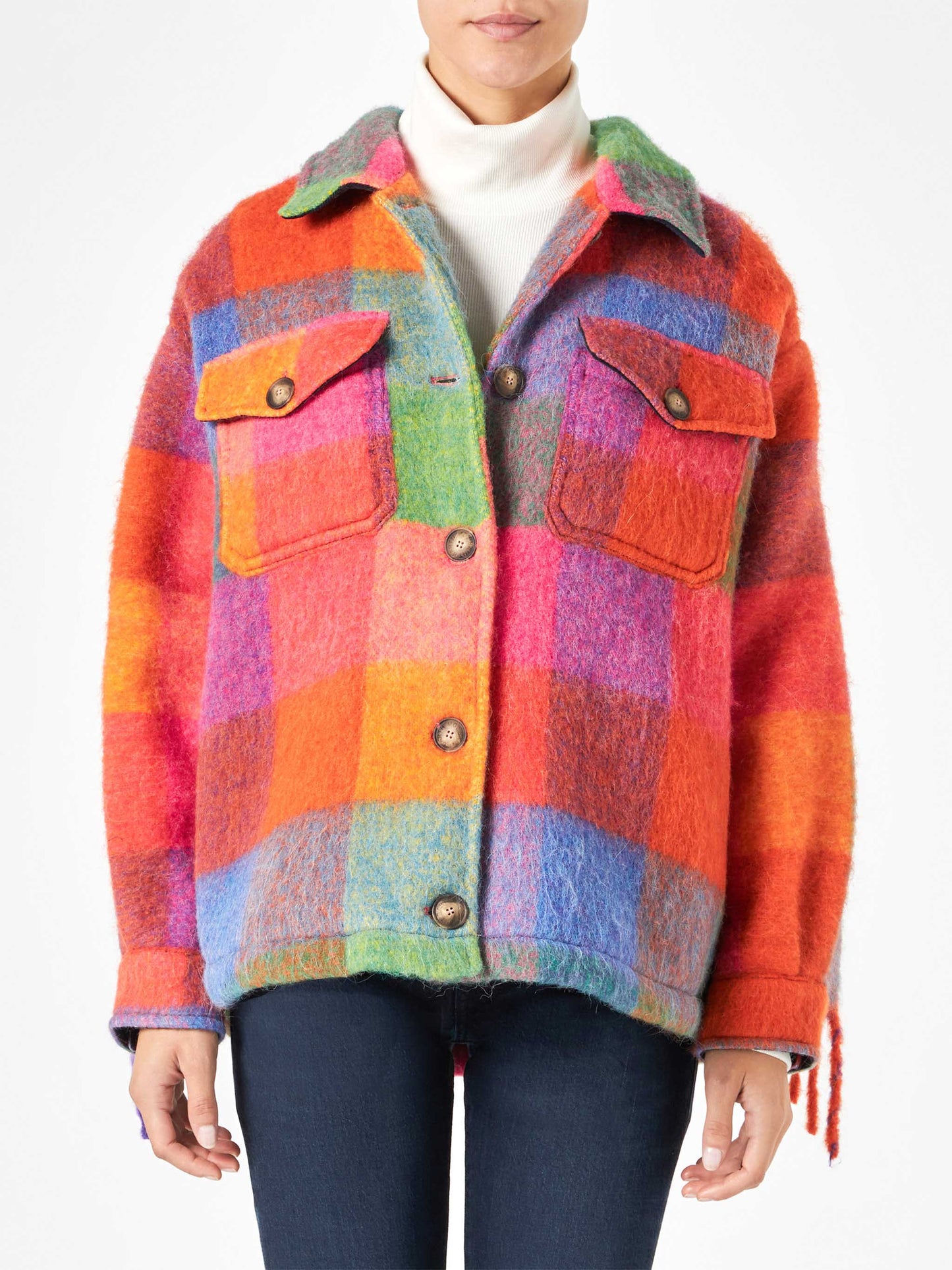 Woman overshirt with fringes - MC2 Saint Barth
